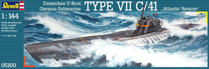 German U-Boat type VIIC/41 Revell 1:144
