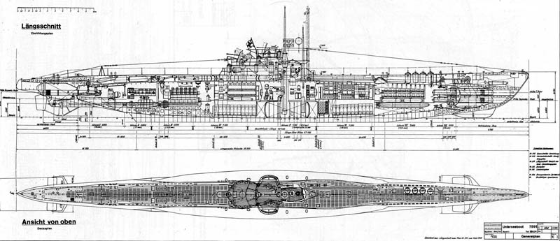 Planos uboat type VIIC/41